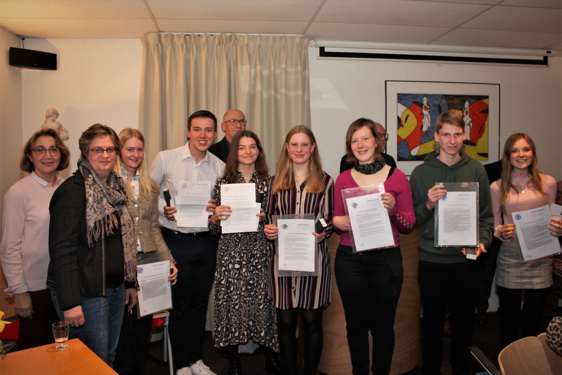 Deelnemers en jury met de juryrapporten