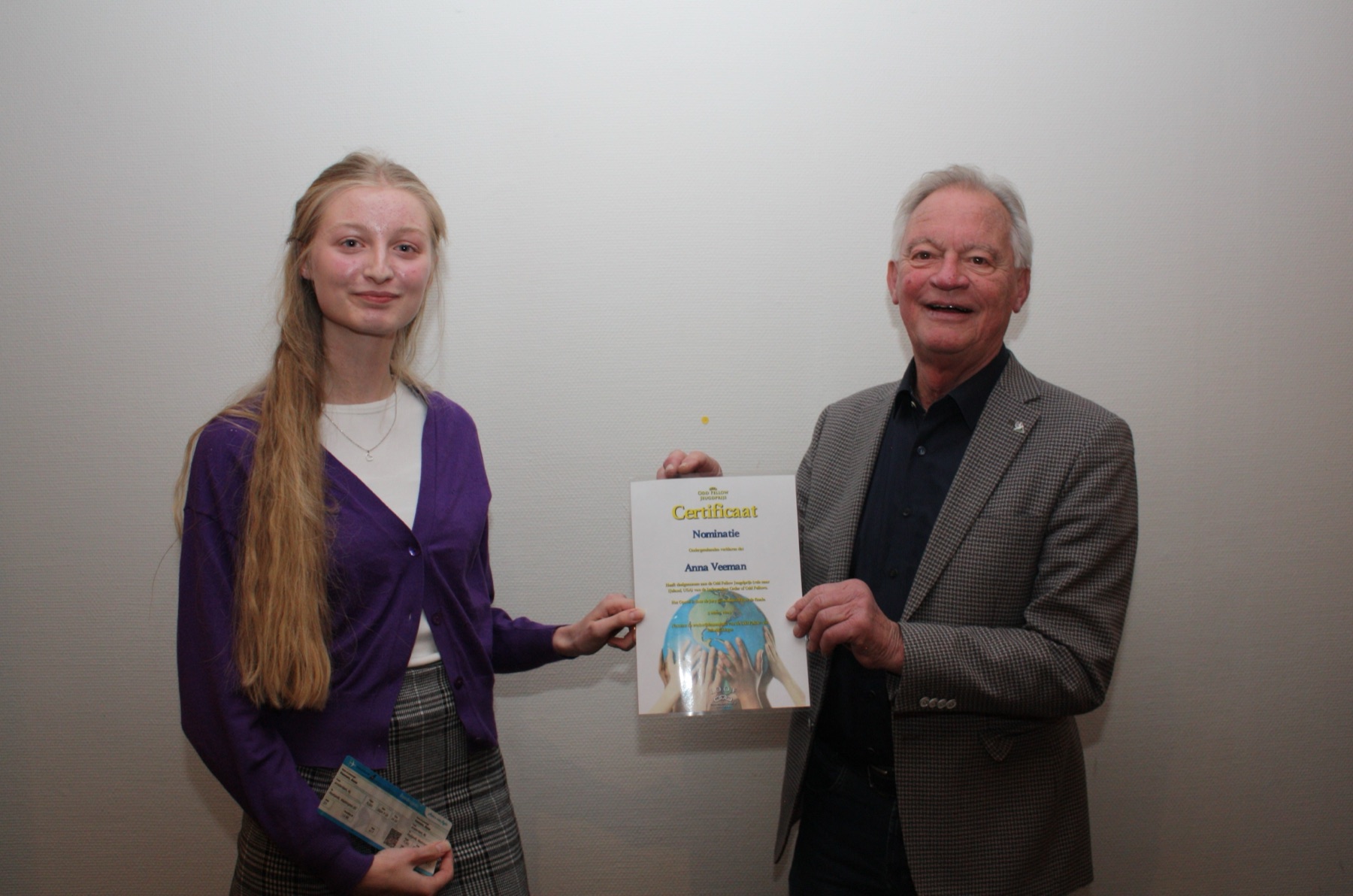 Uitreiking Odd Fellows Jeugdprijs